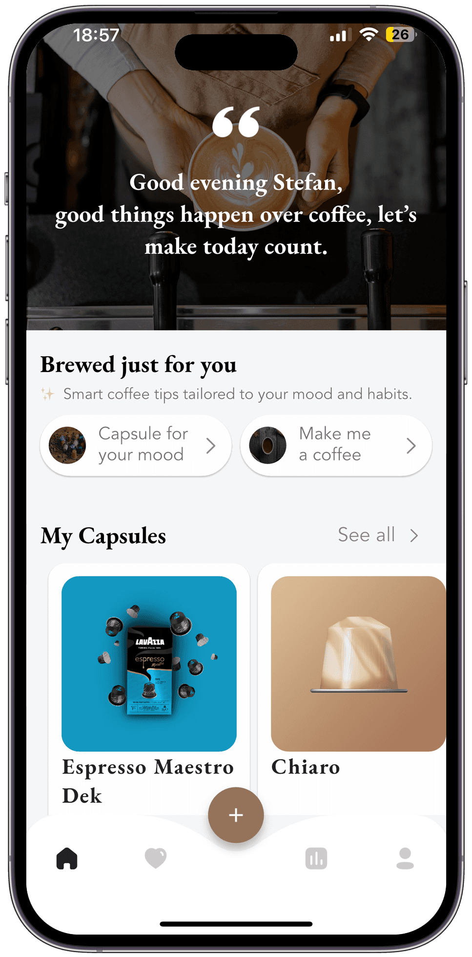 Capsule collection screen