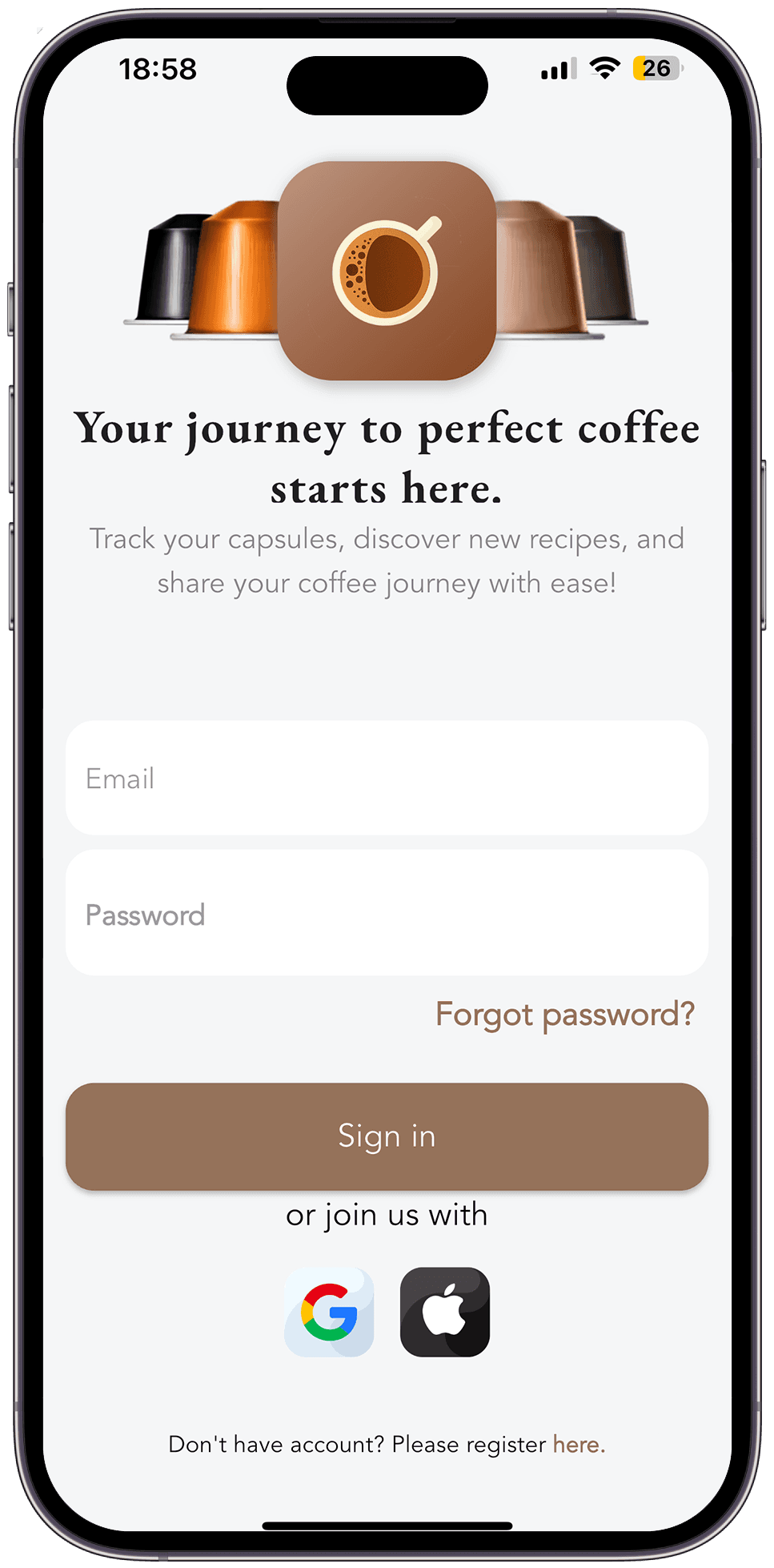 Capsule browser screen